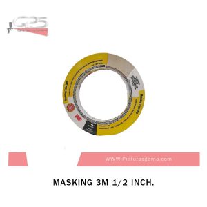 Masking Tape 1/2 Línea 203 3m Caja Con 72 Piezas